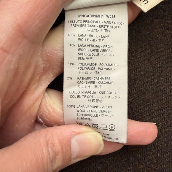 PLAN C Roll-neck Wool Cape Jacket In Brown Sz 38 = US 4 - Picture 14 of 15